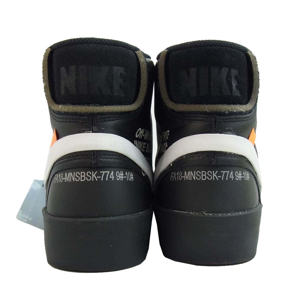 NIKE ナイキ 18AW AA3832-001 × OFF-WHITE THE 10 BLAZER MID オフホワイト ブレザー ミッド ブラック系 27.5cm【美品】【中古】
