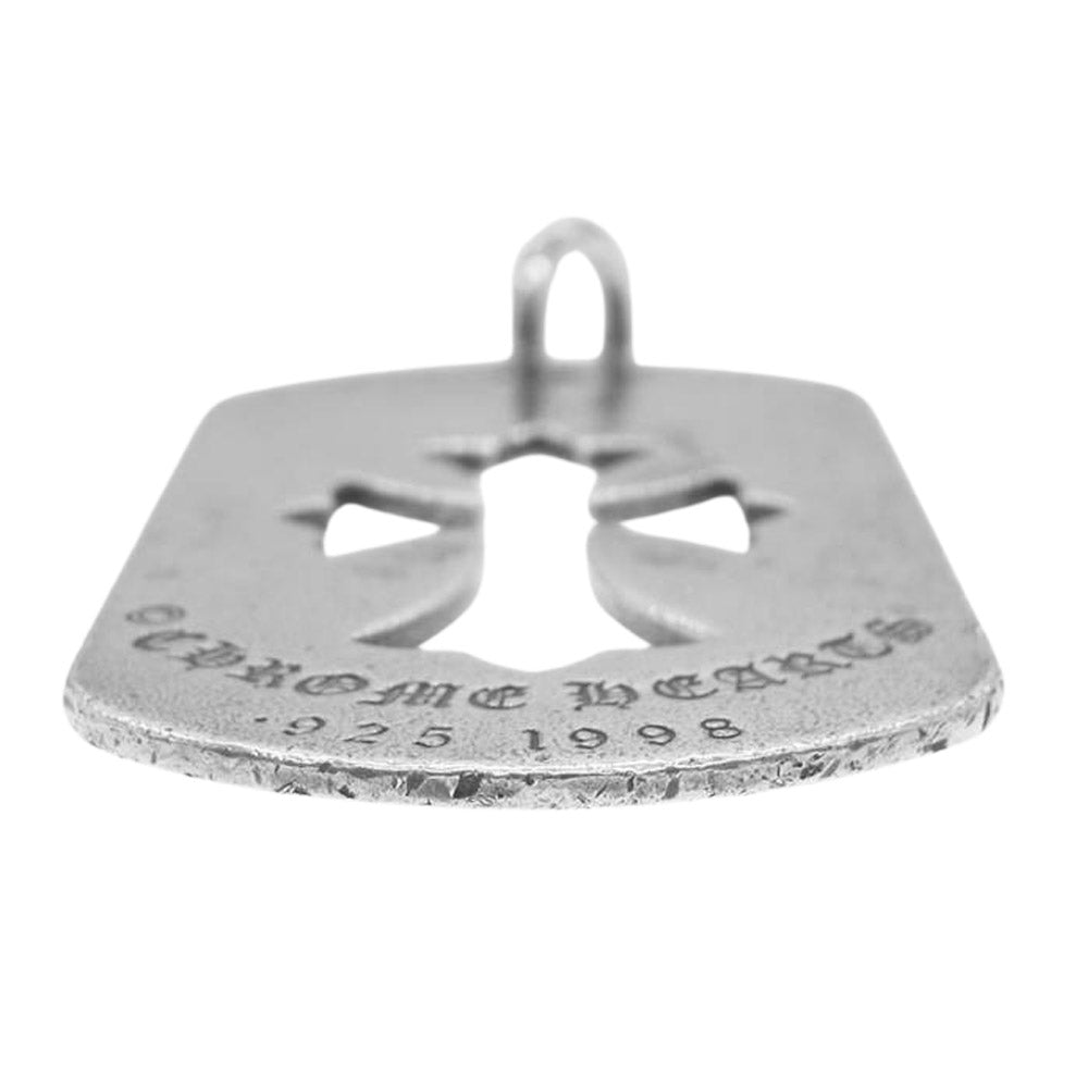 CHROME HEARTS クロムハーツ（原本無） D TAG LRG CO CRS カットアウトクロス ドッグタグ ラージ シルバー系【中古】