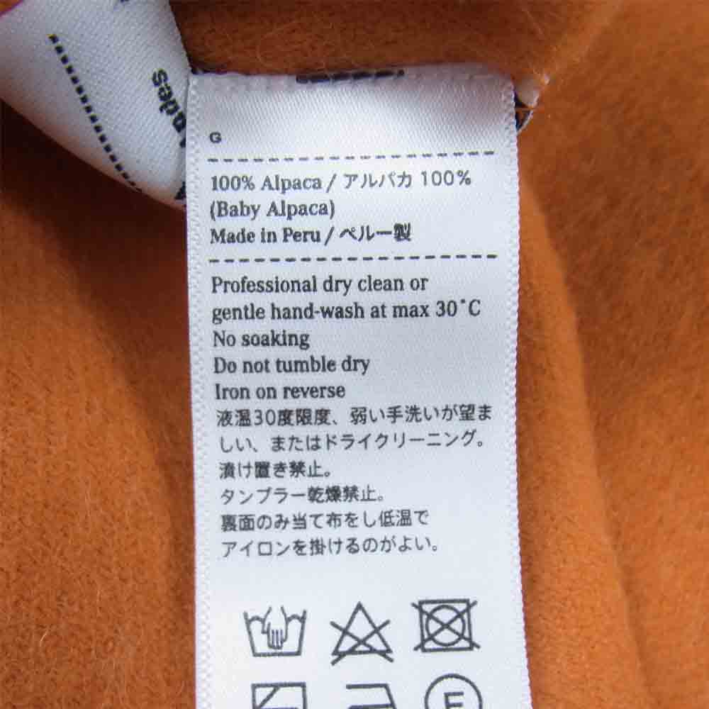 ザ イノウエブラザーズ アルパカ100％ フリンジ マフラー オレンジ系【中古】