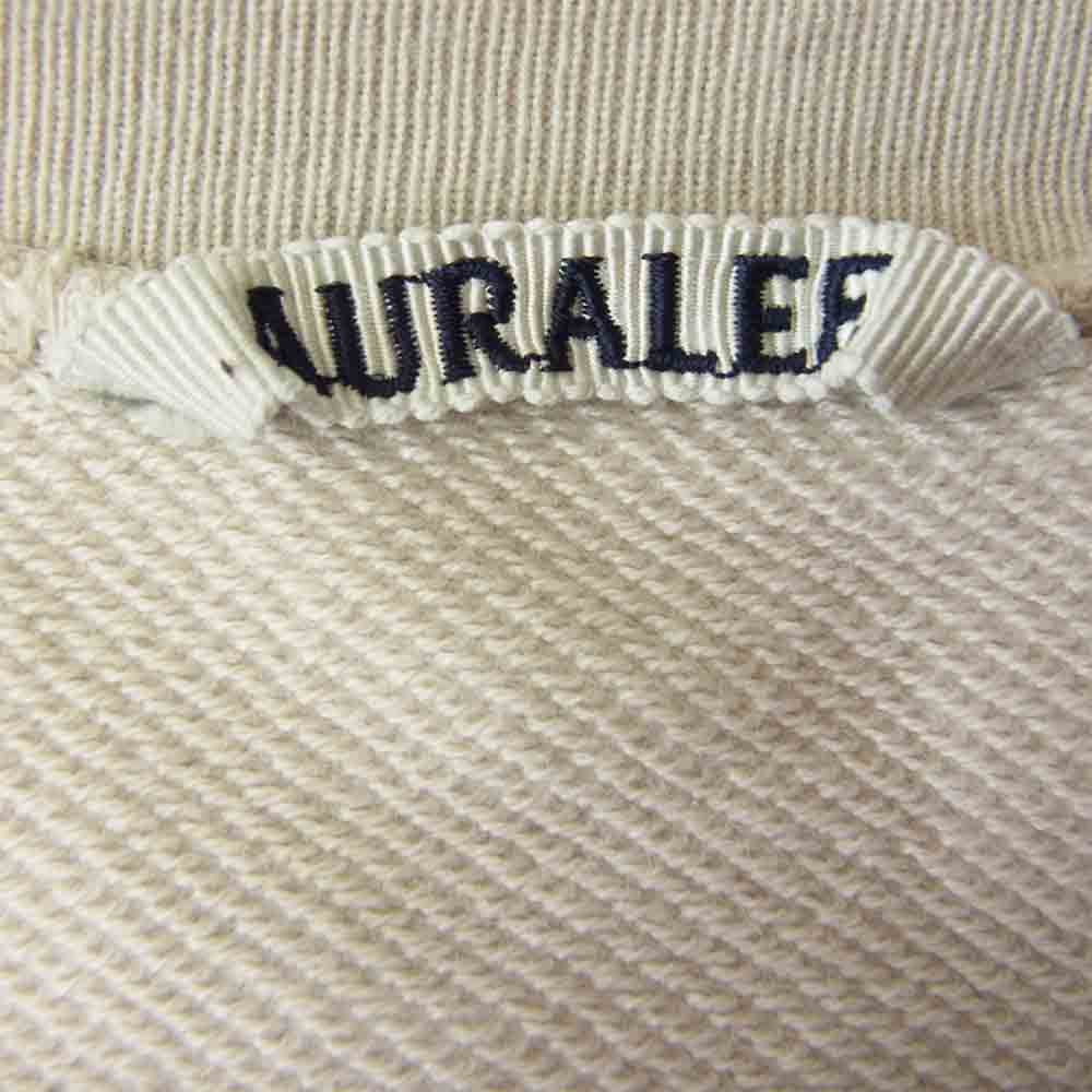 AURALEE オーラリー 21AW A21AP02OU ORGANIC COTTON COMPACT GRADATION DYED SWEAT P/O オーガニック コットン グラデーション クルーネック スウェット シャツ オフホワイト系 3【美品】【中古】