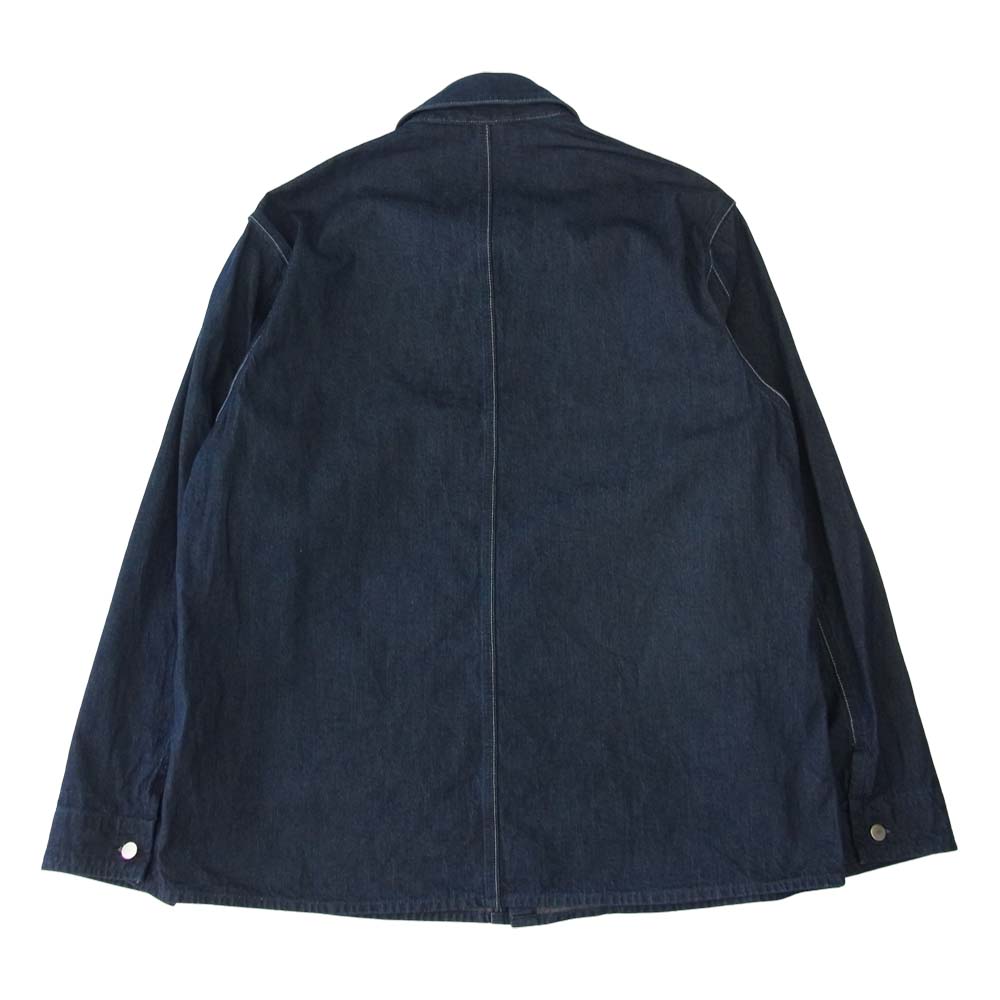 AURALEE オーラリー 21SS A21SB01LD HARD TWIST LIGHT DENIM SHIRTS BLOUSON ハード ツイスト ライト デニム シャツ ブルゾン インディゴブルー系 3【美品】【中古】