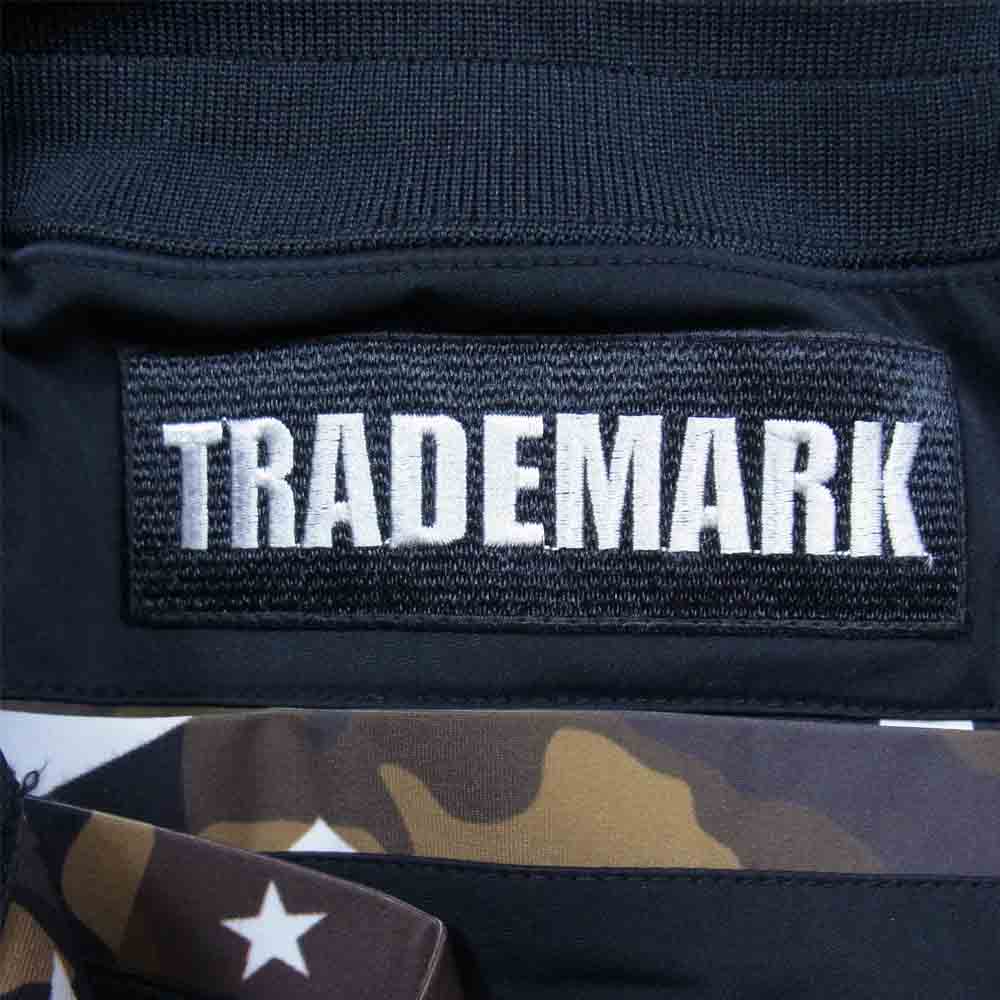 AKM エイケイエム x Brown bunny ブラウンバニー LUXE163 スター カモ プリント 裾ジップ ストレッチ イージー パンツ ブラック系 L【中古】