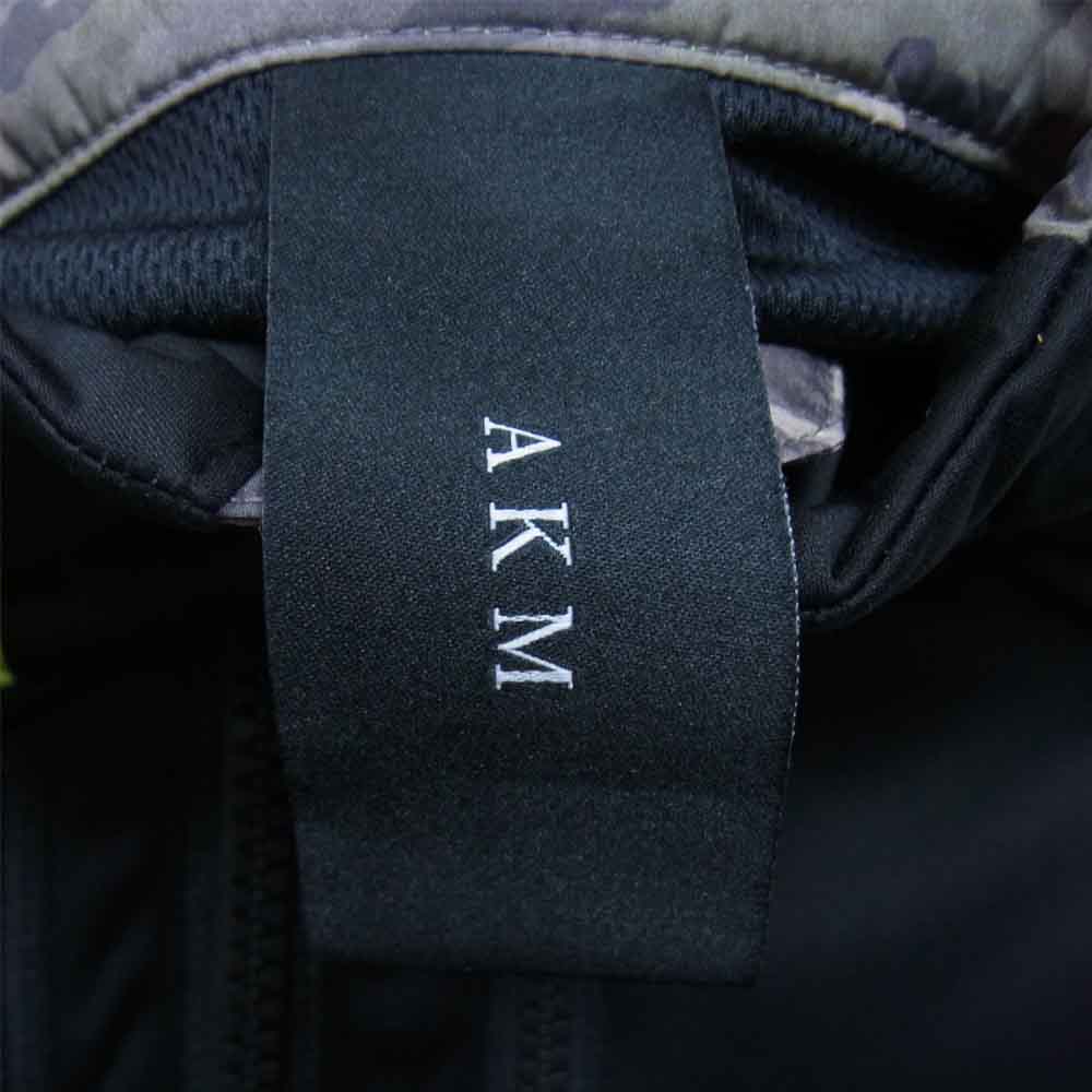 AKM エイケイエム SX036 x Brown bunny ブラウンバニー LUXE163 裏地カモ フルジップ フーディ パーカー ブラック系 XL【中古】