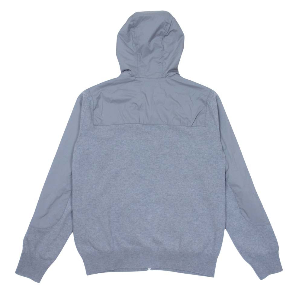 Herno ヘルノ Resort 国内正規品 MC010UR リゾート ナイロン切替 カシミヤ混 ハイブリッド ジップ ニット ジャージ フーディ グレー系 50【中古】