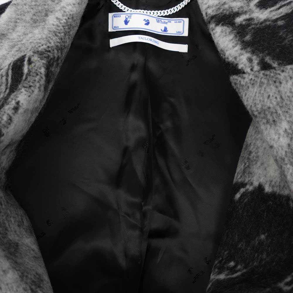 OFF-WHITE オフホワイト x Pablo Tomek パブロトメック DOUBLE-BREASTED COAT ダブル ブレスト コート グレー系 ブラック系 48【新古品】【未使用】【中古】