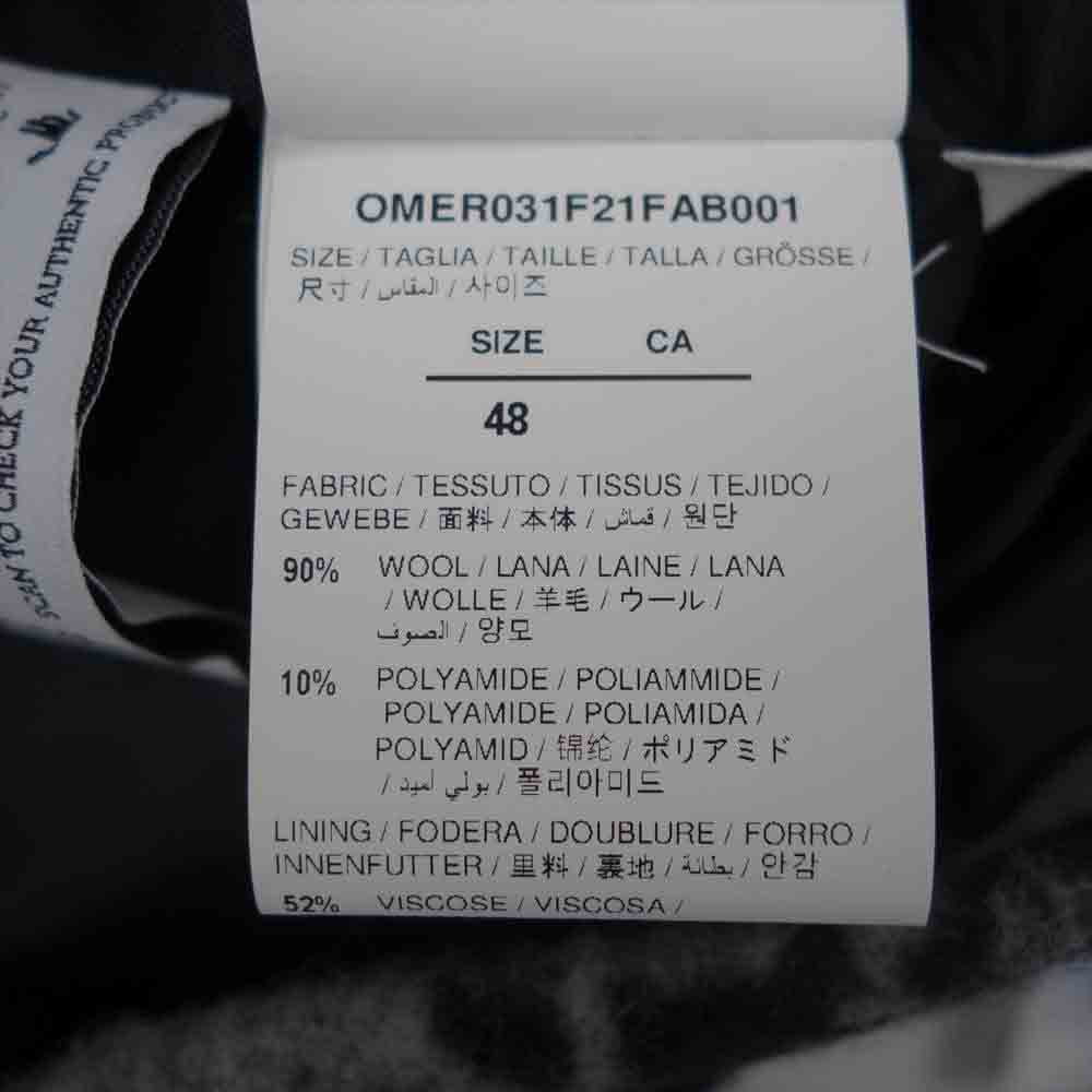 OFF-WHITE オフホワイト x Pablo Tomek パブロトメック DOUBLE-BREASTED COAT ダブル ブレスト コート グレー系 ブラック系 48【新古品】【未使用】【中古】