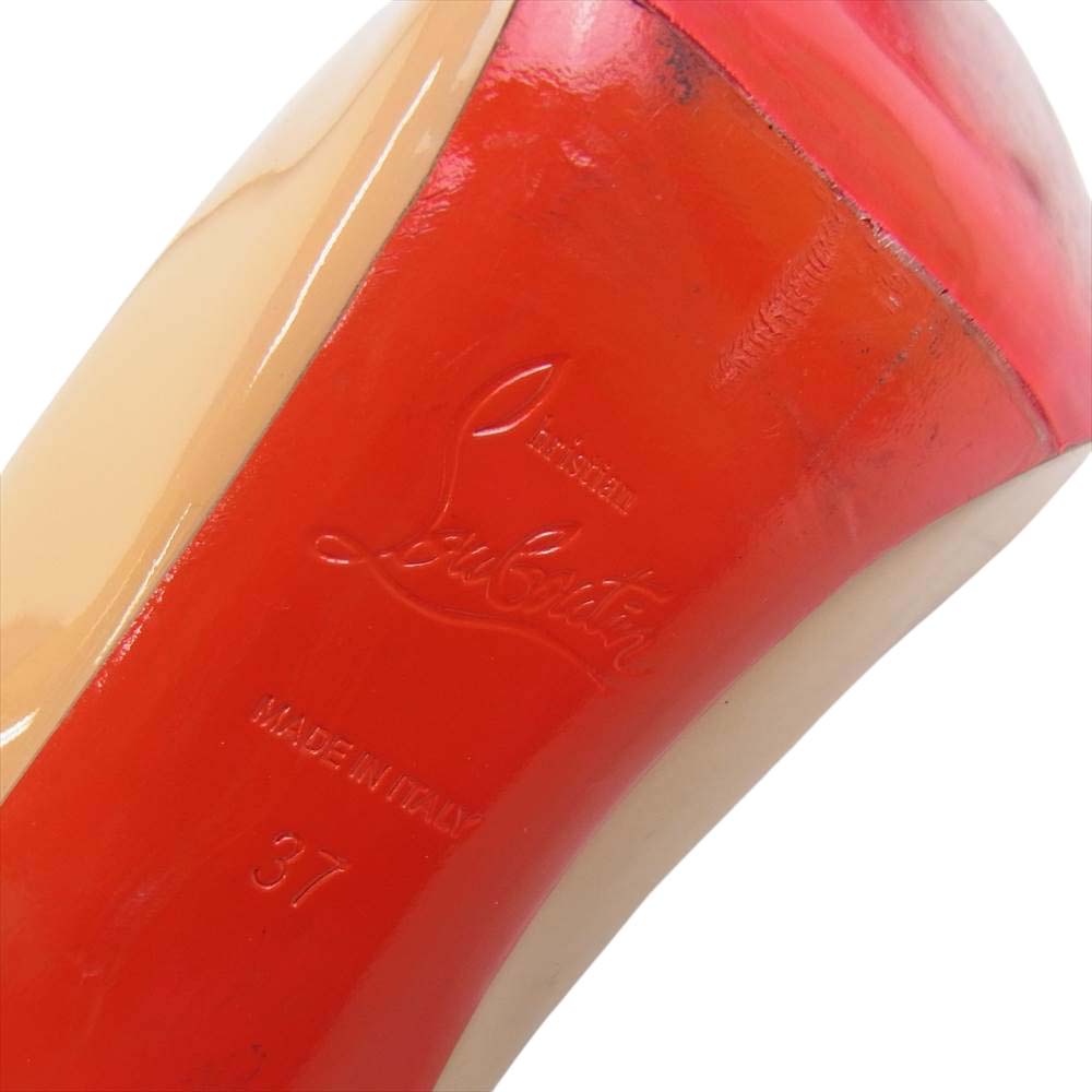 Christian Louboutin クリスチャンルブタン エナメル ハイヒール パンプス シューズ ベージュ ベージュ系 37【中古】