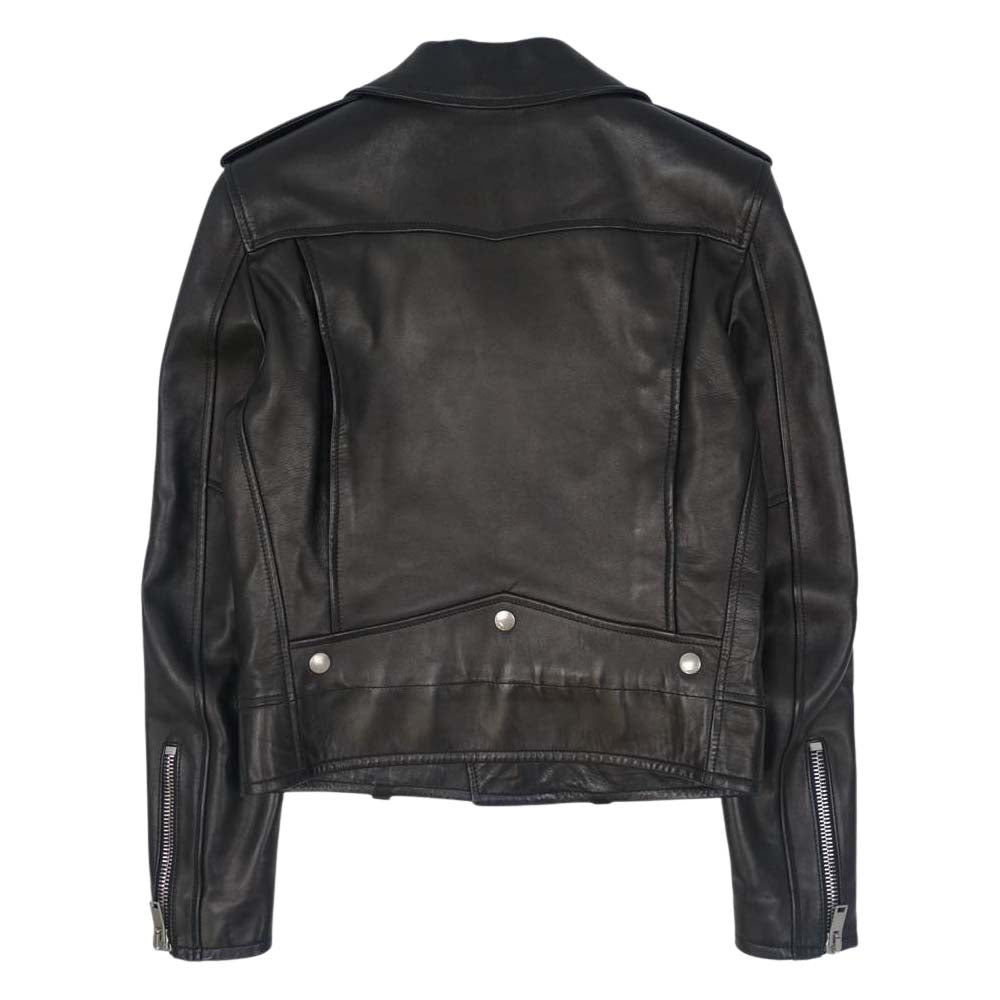 SAINT LAURENT サンローラン 国内正規品 397287 Y5YA2 L01 ラムレザー ダブルライダース ジャケット ブラック系 F36【中古】