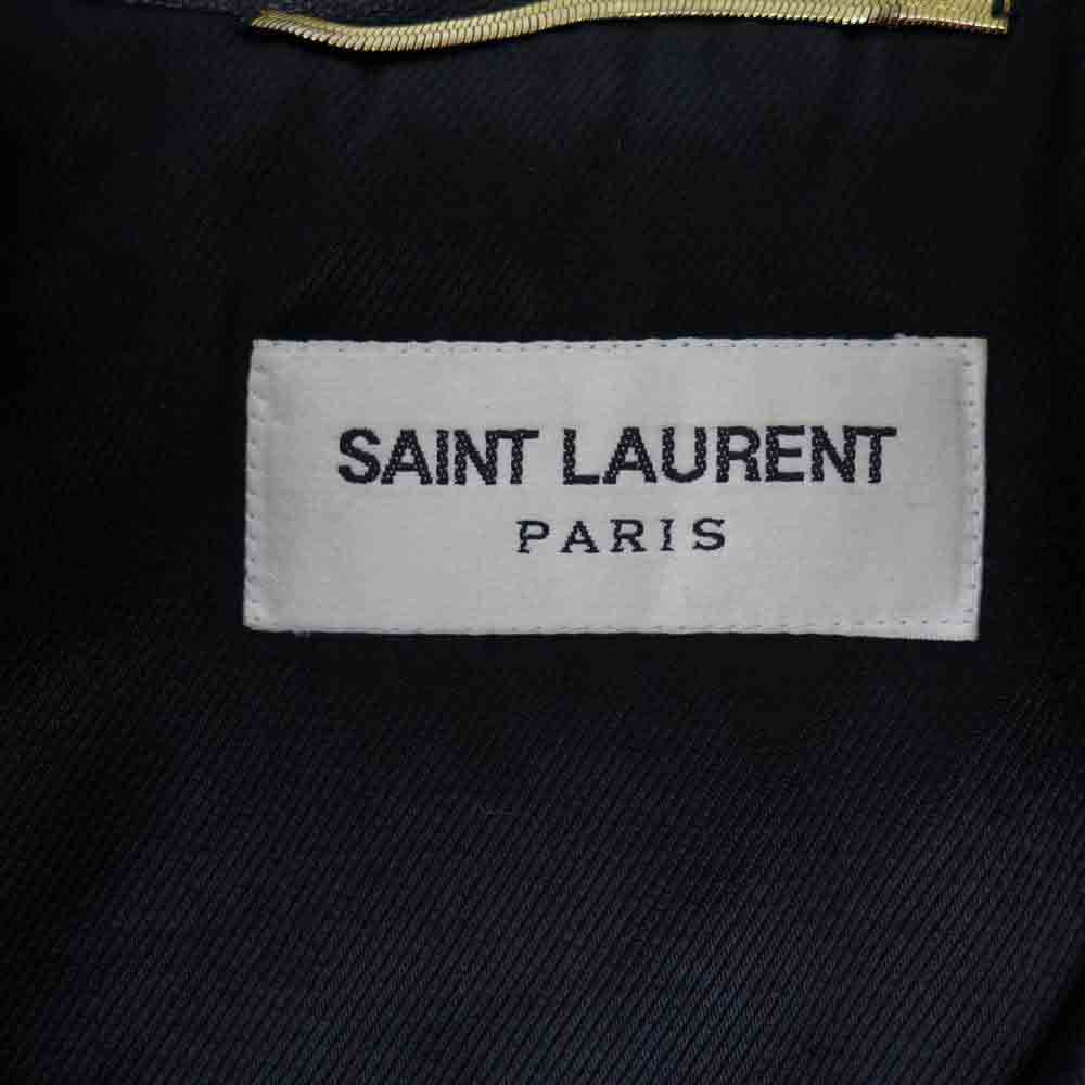 SAINT LAURENT サンローラン 国内正規品 397287 Y5YA2 L01 ラムレザー ダブルライダース ジャケット ブラック系 F36【中古】