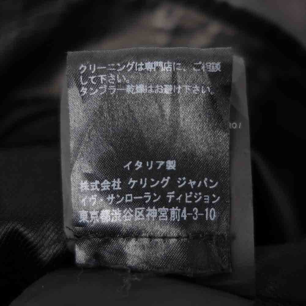 SAINT LAURENT サンローラン 国内正規品 397287 Y5YA2 L01 ラムレザー ダブルライダース ジャケット ブラック系 F36【中古】