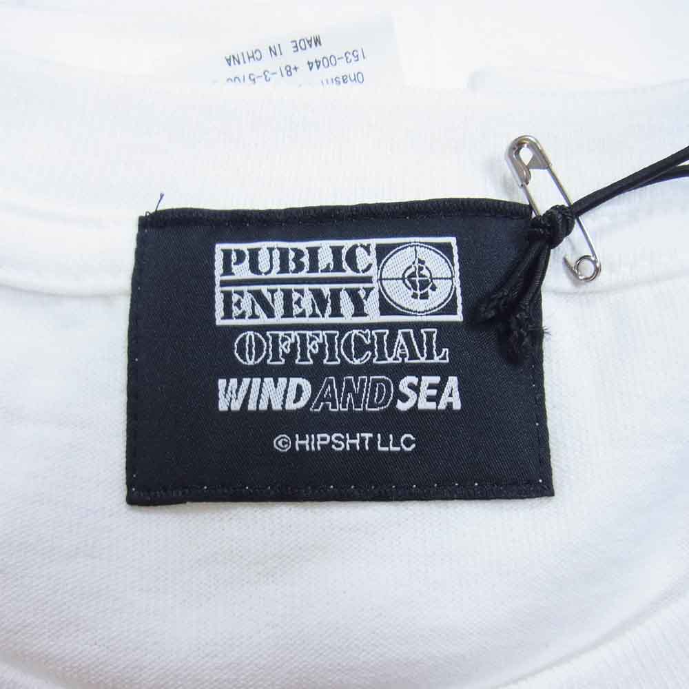WIND AND SEA ウィンダンシー WDS-PEFTP-10 Public Enemy パブリックエネミー Tシャツ ホワイト系 XL【新古品】【未使用】【中古】