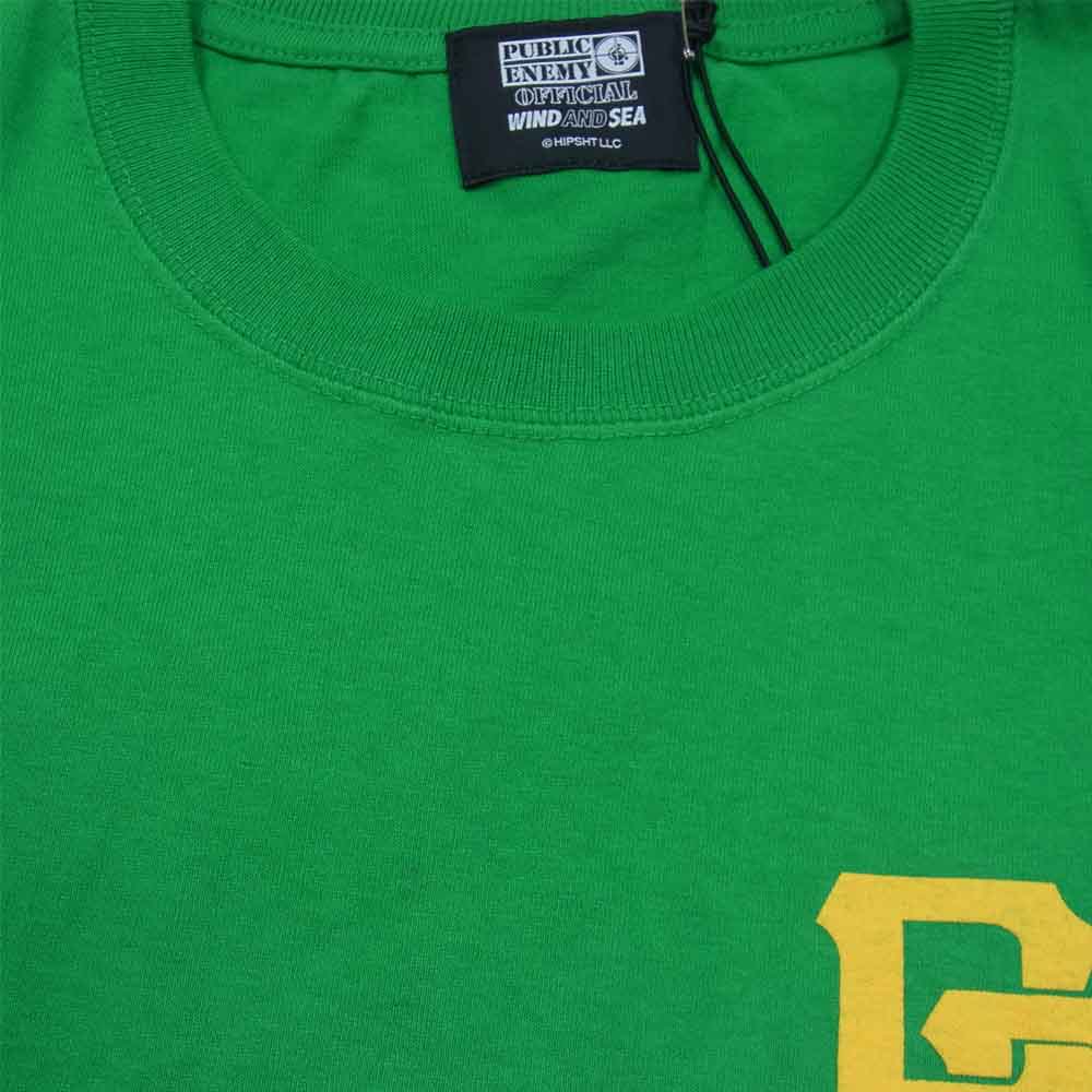 WIND AND SEA ウィンダンシー WDS-PEFTP-05 Public Enemy パブリックエネミー Tシャツ グリーン系 XL【新古品】【未使用】【中古】