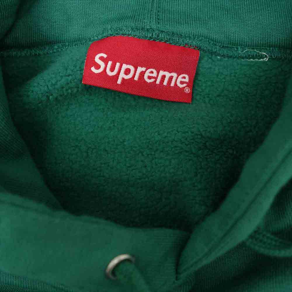 Supreme シュプリーム 20SS metallic rib hooded sweatshirt メタリック リブ スウェット パーカー グリーン系 XL【美品】【中古】