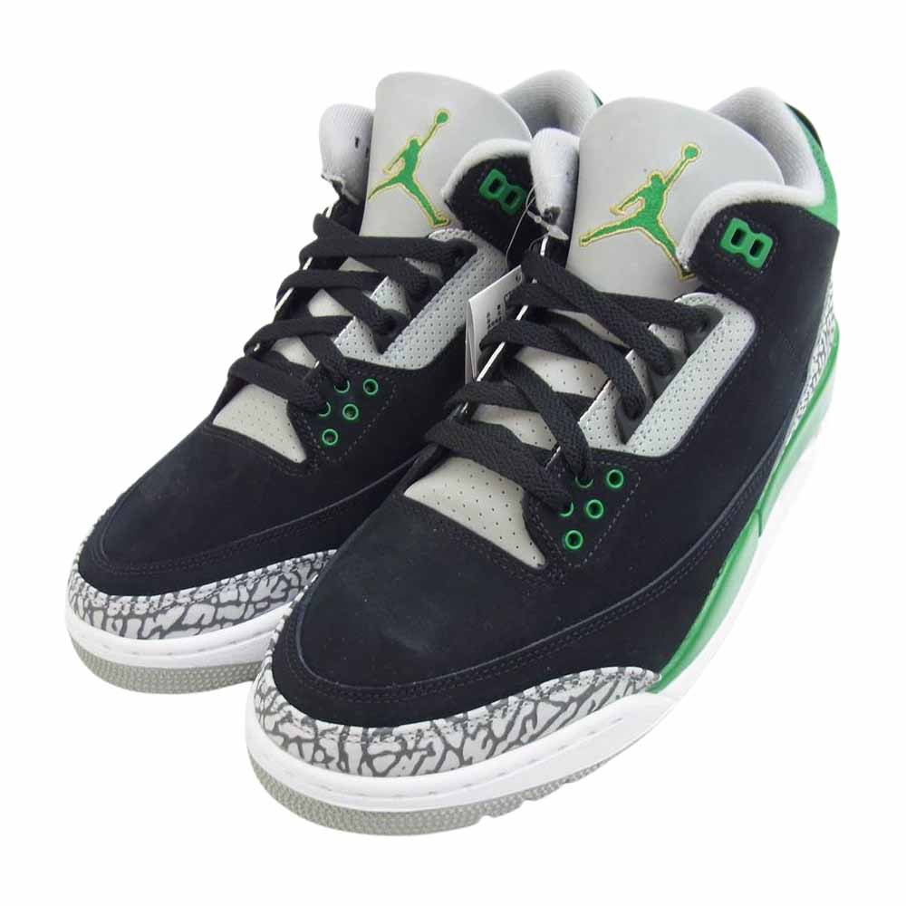 NIKE ナイキ CT8532-030 AIR JORDAN 3 RETRO Pine Green エア ジョーダン 3 レトロ パイン グリーン ブラック系 グリーン系 27.5cm【新古品】【未使用】【中古】