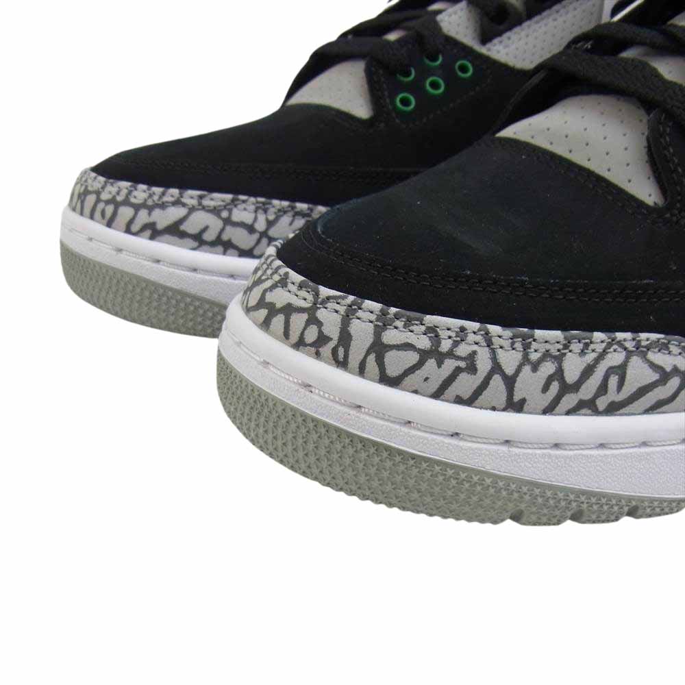 NIKE ナイキ CT8532-030 AIR JORDAN 3 RETRO Pine Green エア ジョーダン 3 レトロ パイン グリーン ブラック系 グリーン系 27.5cm【新古品】【未使用】【中古】
