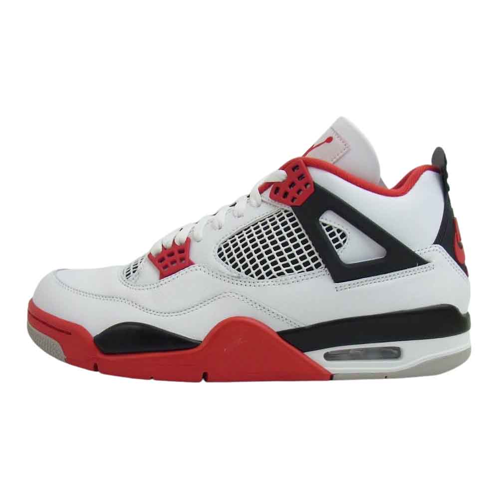 NIKE ナイキ DC7770-160 AIR JORDAN 4 RETRO WHITE/BLACK-TECH GREY-FIRE RED エアジョーダン4 レトロ ホワイト系 28.5cm【新古品】【未使用】【中古】