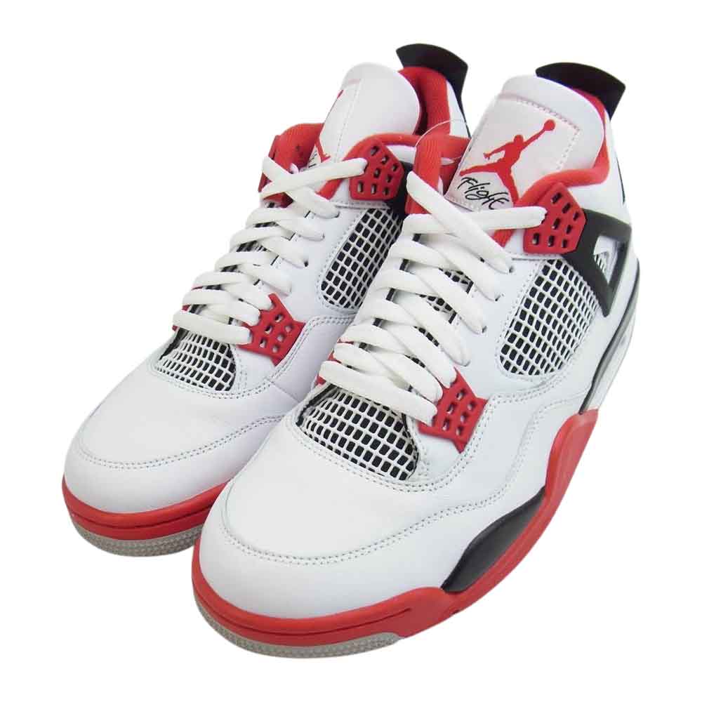 NIKE ナイキ DC7770-160 AIR JORDAN 4 RETRO WHITE/BLACK-TECH GREY-FIRE RED エアジョーダン4 レトロ ホワイト系 28.5cm【新古品】【未使用】【中古】