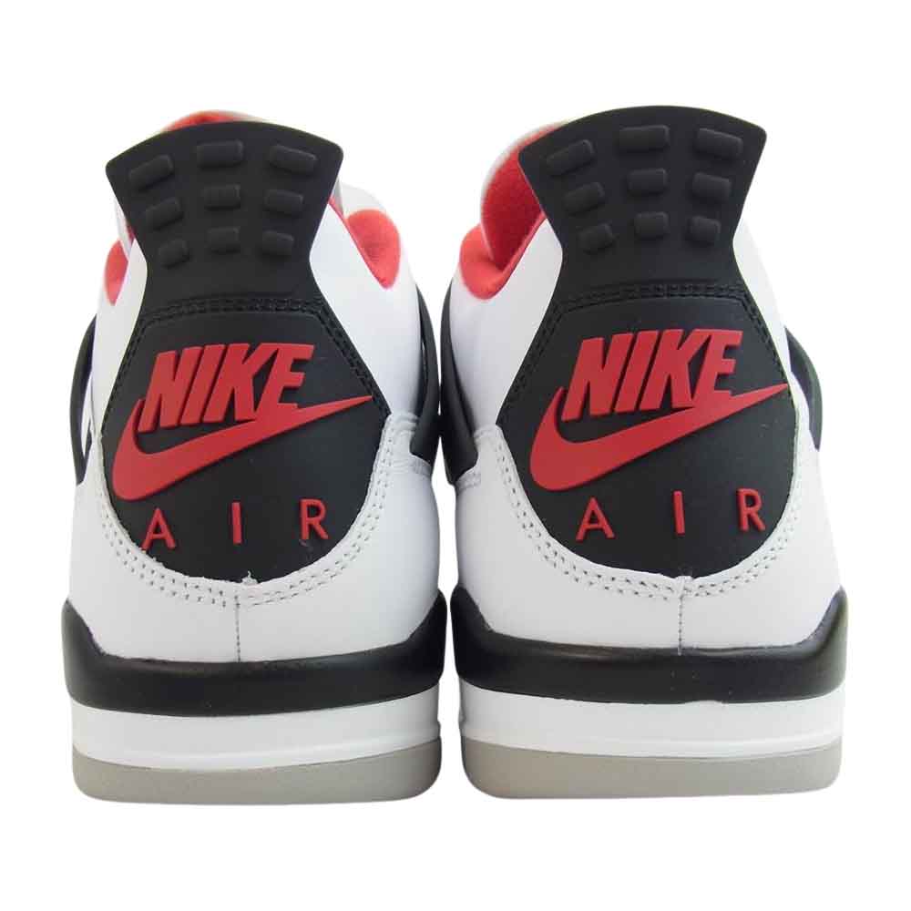 NIKE ナイキ DC7770-160 AIR JORDAN 4 RETRO WHITE/BLACK-TECH GREY-FIRE RED エアジョーダン4 レトロ ホワイト系 28.5cm【新古品】【未使用】【中古】
