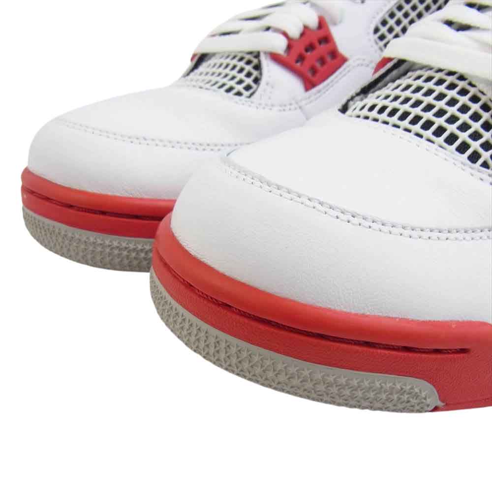 NIKE ナイキ DC7770-160 AIR JORDAN 4 RETRO WHITE/BLACK-TECH GREY-FIRE RED エアジョーダン4 レトロ ホワイト系 28.5cm【新古品】【未使用】【中古】
