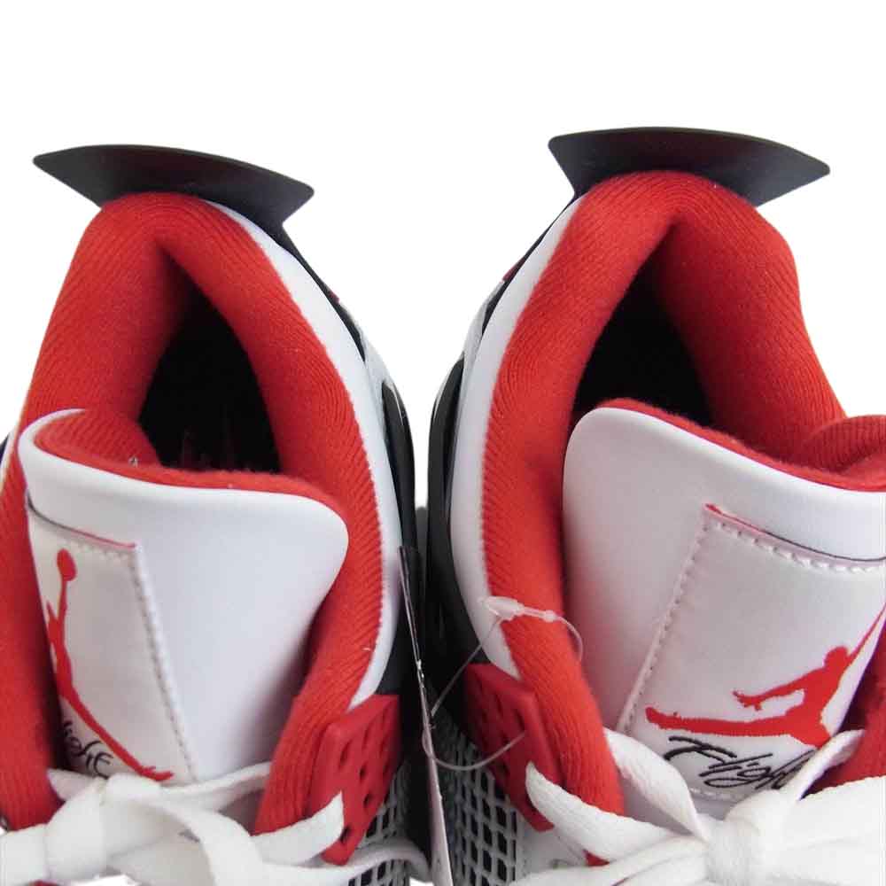 NIKE ナイキ DC7770-160 AIR JORDAN 4 RETRO WHITE/BLACK-TECH GREY-FIRE RED エアジョーダン4 レトロ ホワイト系 28.5cm【新古品】【未使用】【中古】