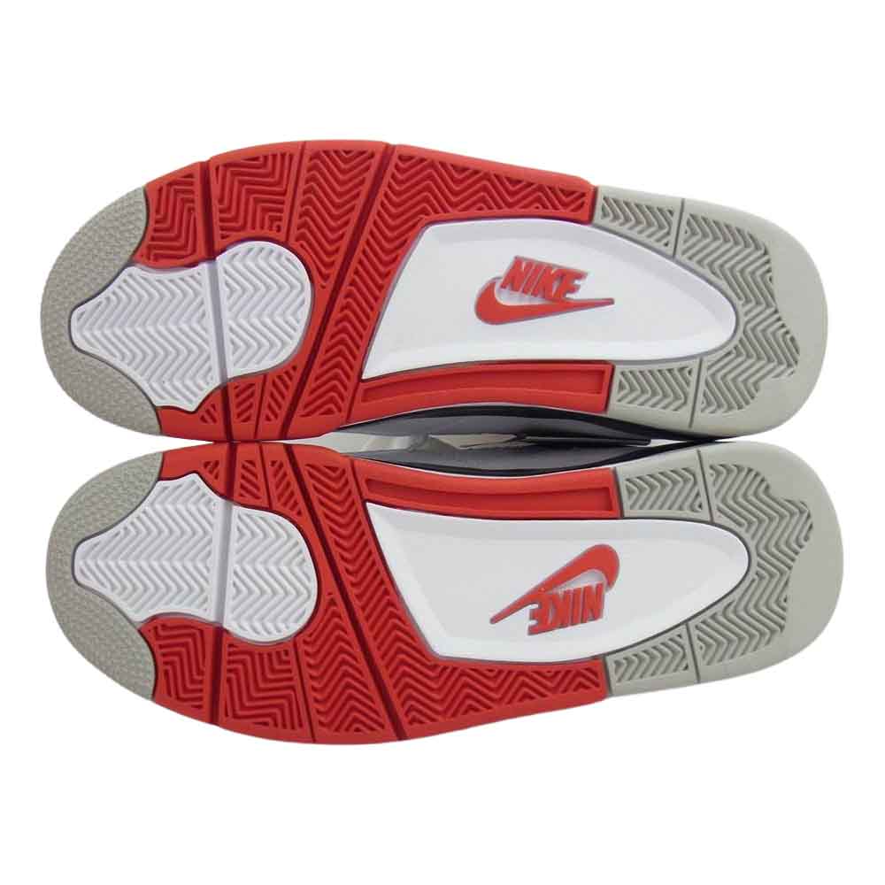 NIKE ナイキ DC7770-160 AIR JORDAN 4 RETRO WHITE/BLACK-TECH GREY-FIRE RED エアジョーダン4 レトロ ホワイト系 28.5cm【新古品】【未使用】【中古】