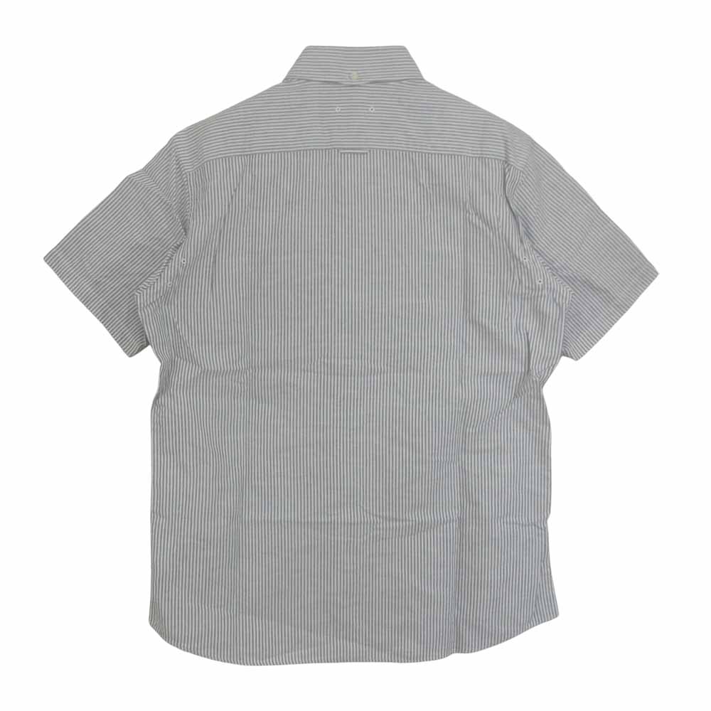 SOPHNET. ソフネット SOPH-80027 ストライプ 半袖 BD シャツ グレー系 L【中古】