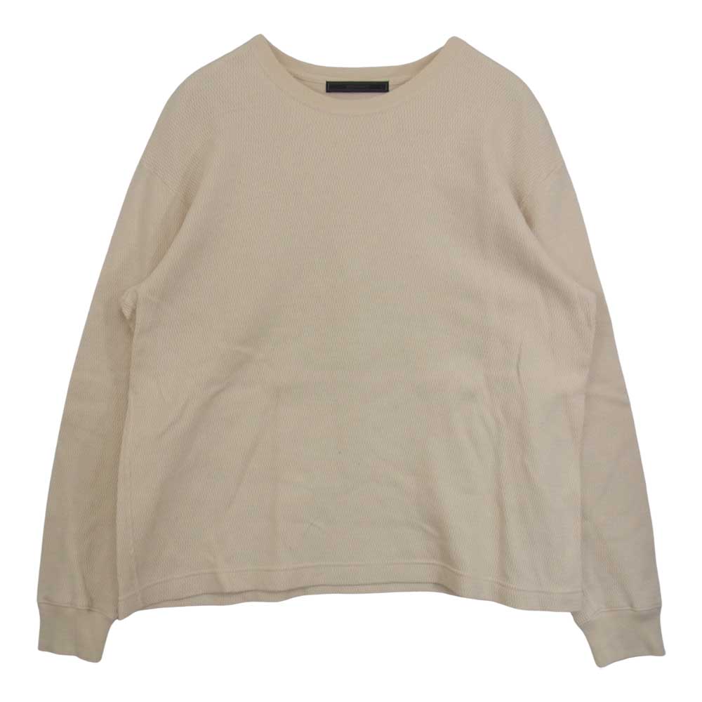 SOPHNET. ソフネット SOPH-189102 WAFFLE LONG SLEEVE TEE ワッフル ロング スリーブ Tシャツ ベージュ系 L【中古】