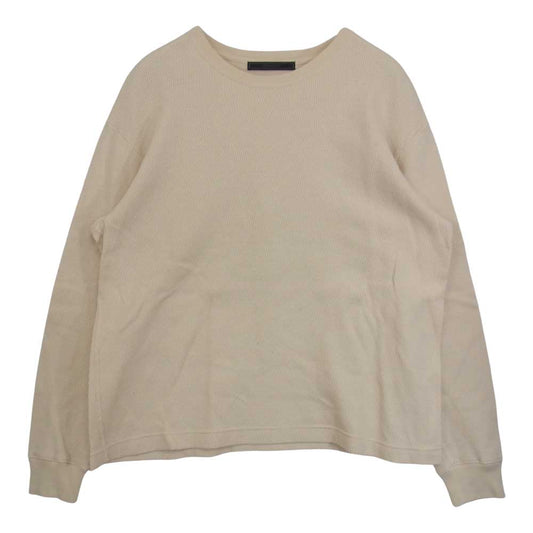 SOPHNET. ソフネット SOPH-189102 WAFFLE LONG SLEEVE TEE ワッフル ロング スリーブ Tシャツ ベージュ系 L【中古】