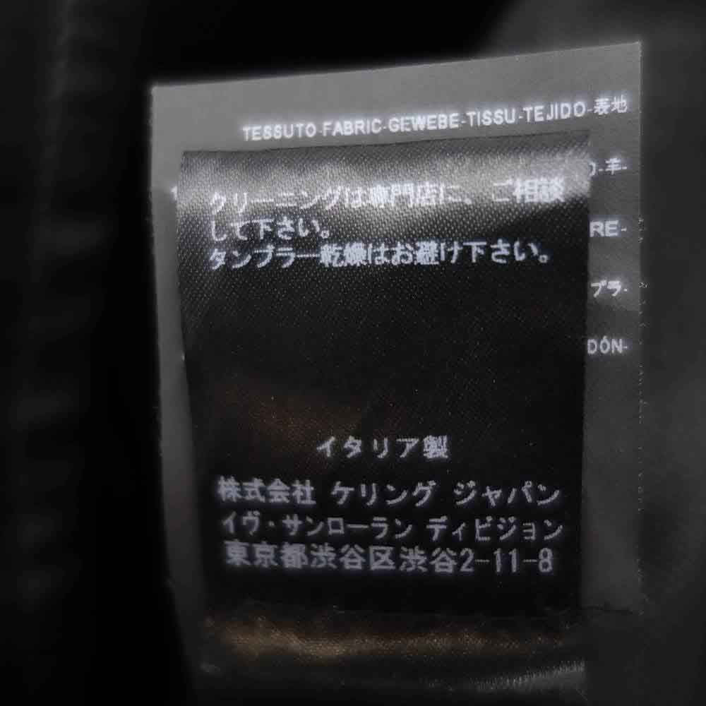 SAINT LAURENT サンローラン エディ期 15AW 国内正規品 397291 Y5KA1 L01 ラムレザー ブラックジップ ダブル ライダース ジャケット ブラック系 44【美品】【中古】