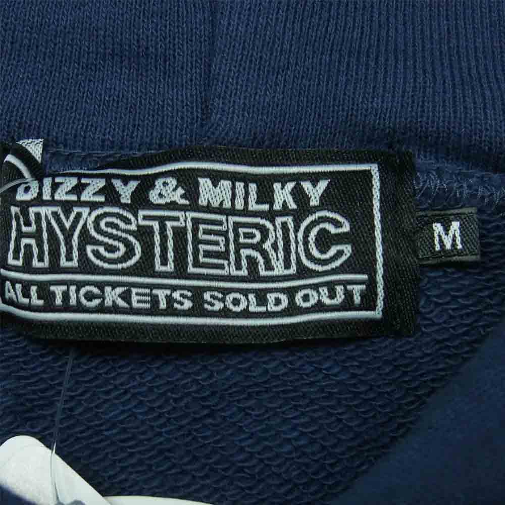HYSTERIC GLAMOUR ヒステリックグラマー 21AW 02213CF12 YANKEE GIRL ヤンキー ガール プルオーバー パーカー ネイビー系 M【美品】【中古】
