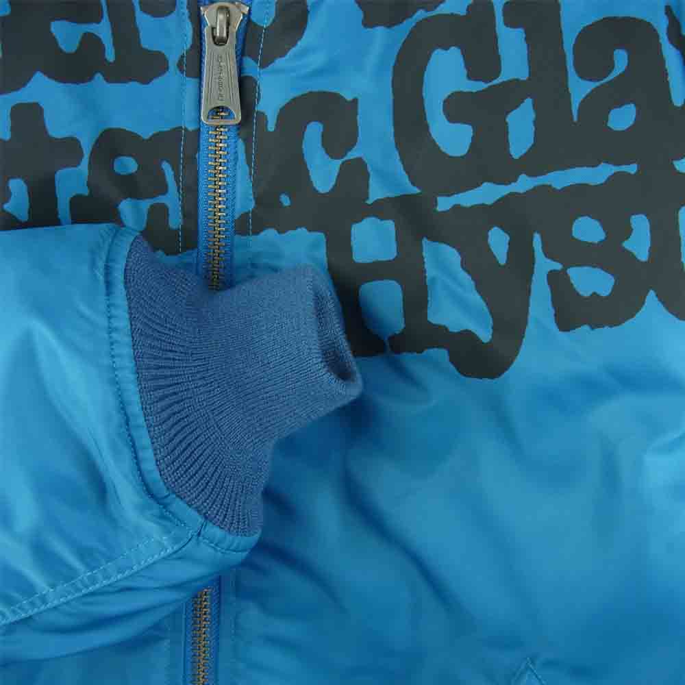 HYSTERIC GLAMOUR ヒステリックグラマー 21AW 02213AB01370 TYPE LOGO タイプ ロゴ MA-1 ジャケット ブルー系 M【美品】【中古】