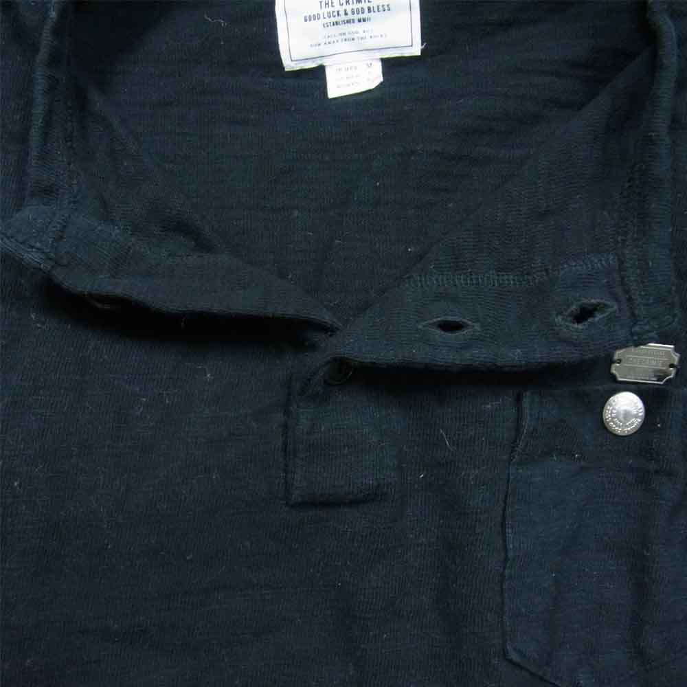CRIMIE クライミー C1K1-CS02 CS TSURIAMI HENRLY NECK T-SHIRT 吊り編み ヘンリーネック 長袖 Tシャツ ブラック系 M【中古】