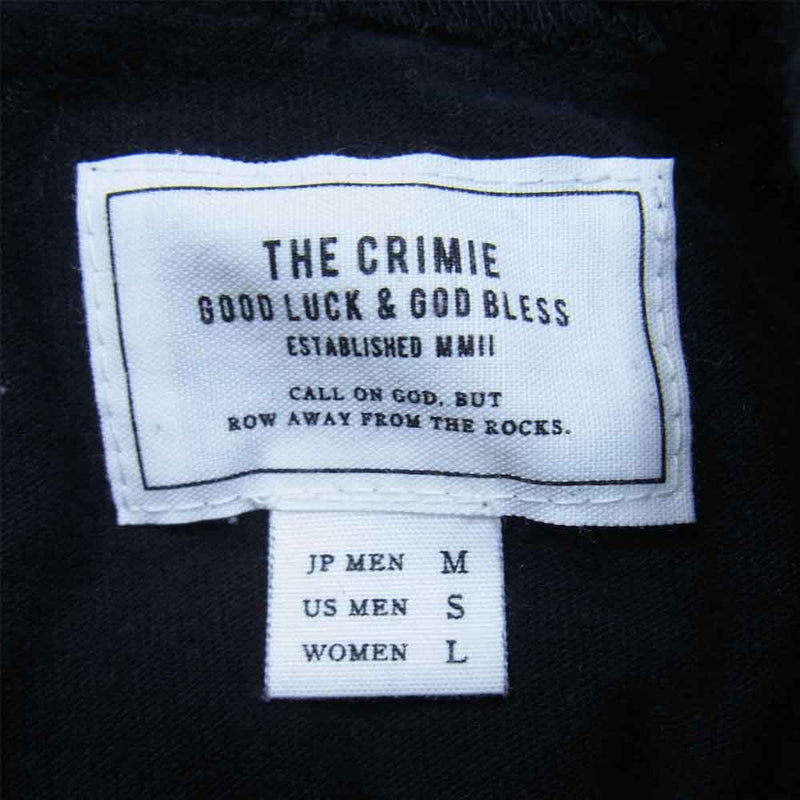 CRIMIE クライミー C1K1-CS02 CS TSURIAMI HENRLY NECK T-SHIRT 吊り編み ヘンリーネック 長袖 Tシャツ ブラック系 M【中古】