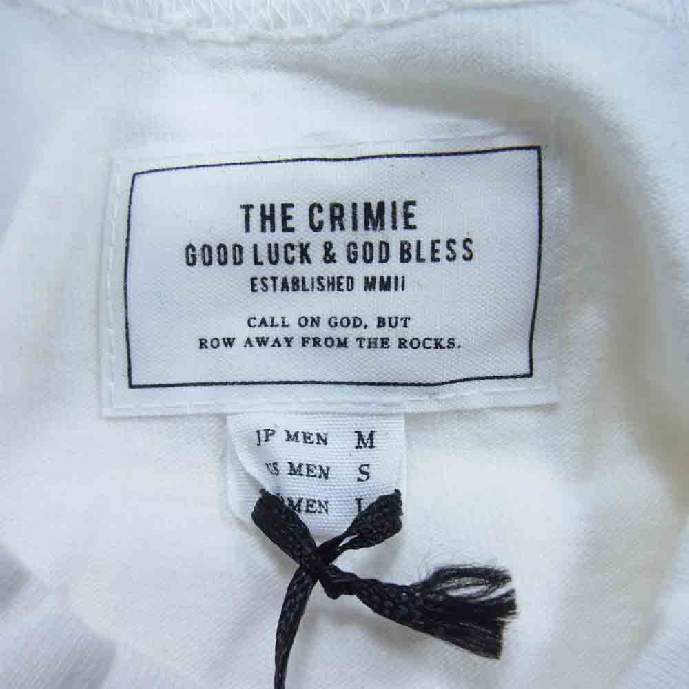 CRIMIE クライミー C1K1-CS02 CS TSURIAMI HENRLY NECK T-SHIRT 吊り編み ヘンリーネック 長袖 Tシャツ ホワイト系 M【新古品】【未使用】【中古】