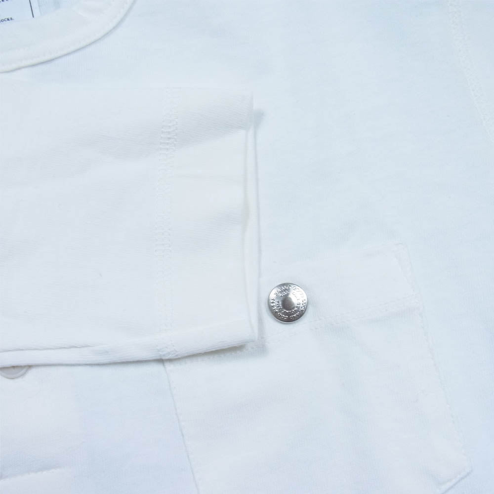 CRIMIE クライミー C1K1-CS02 CS TSURIAMI HENRLY NECK T-SHIRT 吊り編み ヘンリーネック 長袖 Tシャツ ホワイト系 M【新古品】【未使用】【中古】