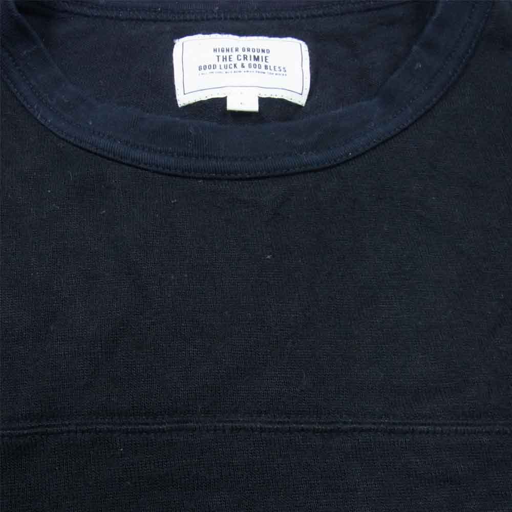 CRIMIE クライミー バックプリント 七分 Tシャツ 袖切替 ブラック系 L【中古】