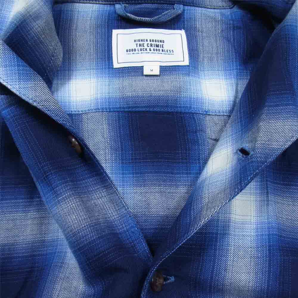 CRIMIE クライミー バックプリント チェック 半袖 シャツ ブルー系 M【中古】
