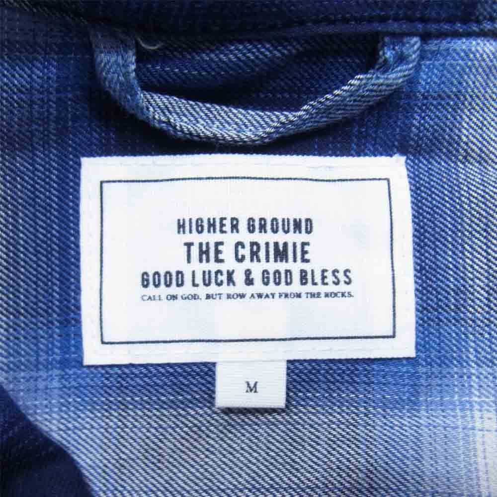 CRIMIE クライミー バックプリント チェック 半袖 シャツ ブルー系 M【中古】