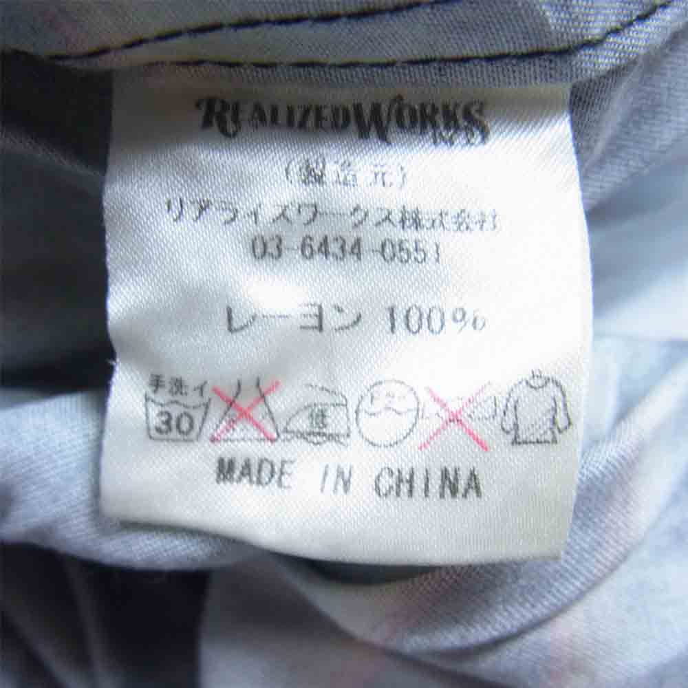 CRIMIE クライミー サンセット 総柄 オープンカラー 開襟 半袖 シャツ ダークネイビー系 M【中古】