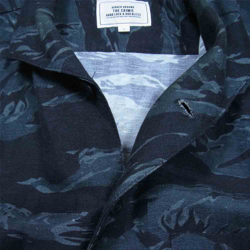 CRIMIE クライミー バックプリント カモ 迷彩 半袖 シャツ ブラック系 M【中古】
