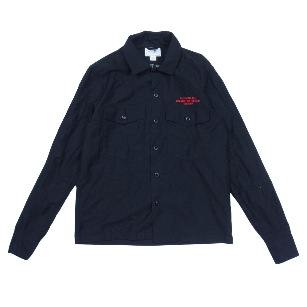 CRIMIE クライミー C1H5-SH05 JOE MILITARY GUADALUPE NEEDLEWORK SHIRT ジョー ミリタリー グアダルーペ ニードルワーク シャツ ブラック系 S【中古】