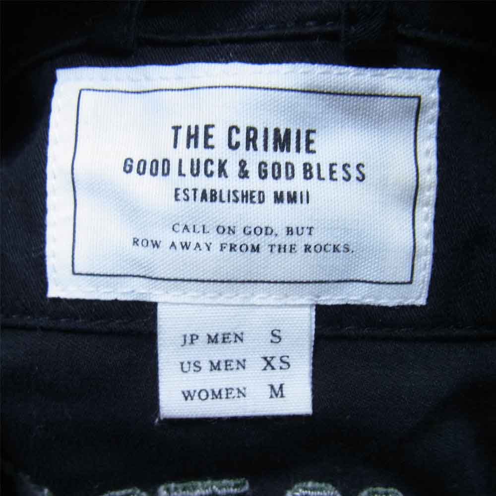 CRIMIE クライミー C1H5-SH05 JOE MILITARY GUADALUPE NEEDLEWORK SHIRT ジョー ミリタリー グアダルーペ ニードルワーク シャツ ブラック系 S【中古】