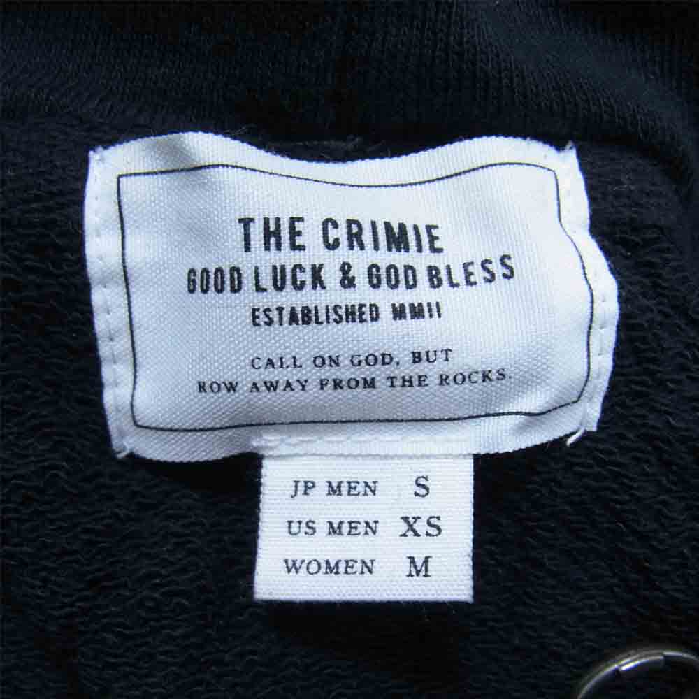 CRIMIE クライミー C1H5-SW06 EAGLE LOGO HOODED ZIP PARKA イーグル ロゴ フーデッド ジップ パーカー ブラック系 S【中古】