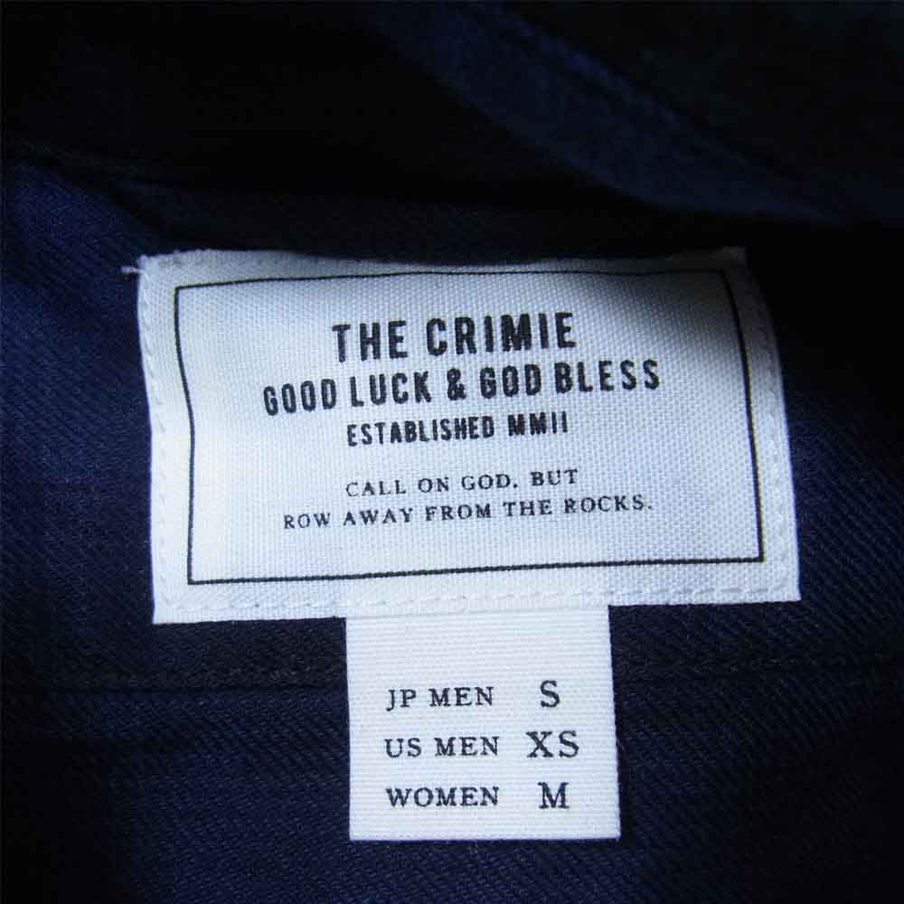 CRIMIE クライミー C1H5-SH06 CHECK WORK SHIRT オンブレ チェック ワーク シャツ ネイビー系 S【中古】