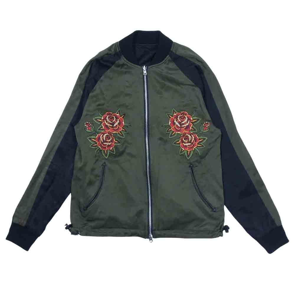 CRIMIE クライミー C1K1-JK01 REVERSIBLE SOUVENIR JACKET マリア リバーシブル スーベニア ジャケット スカジャン カーキ系 S【中古】
