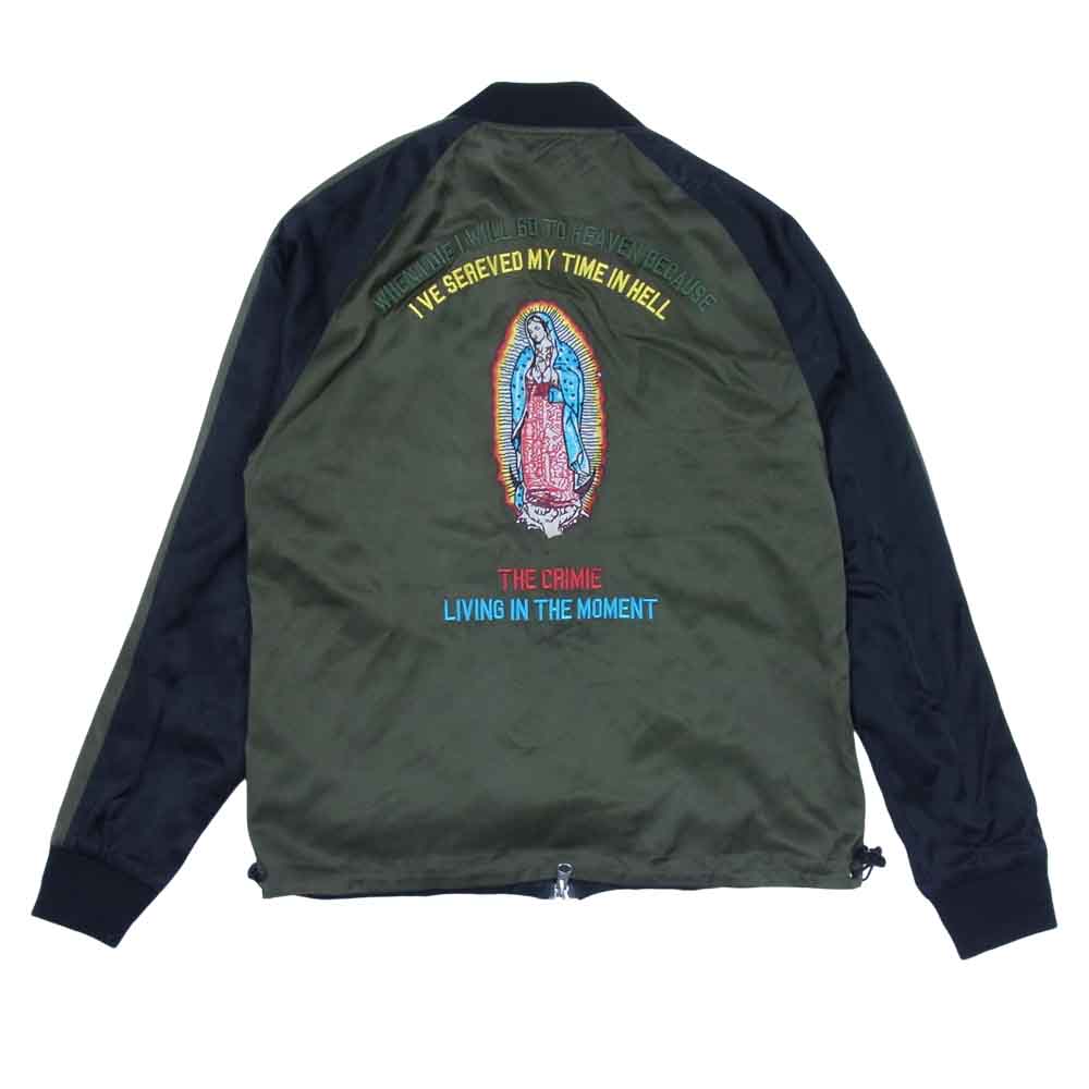 CRIMIE クライミー C1K1-JK01 REVERSIBLE SOUVENIR JACKET マリア リバーシブル スーベニア ジャケット スカジャン カーキ系 S【中古】