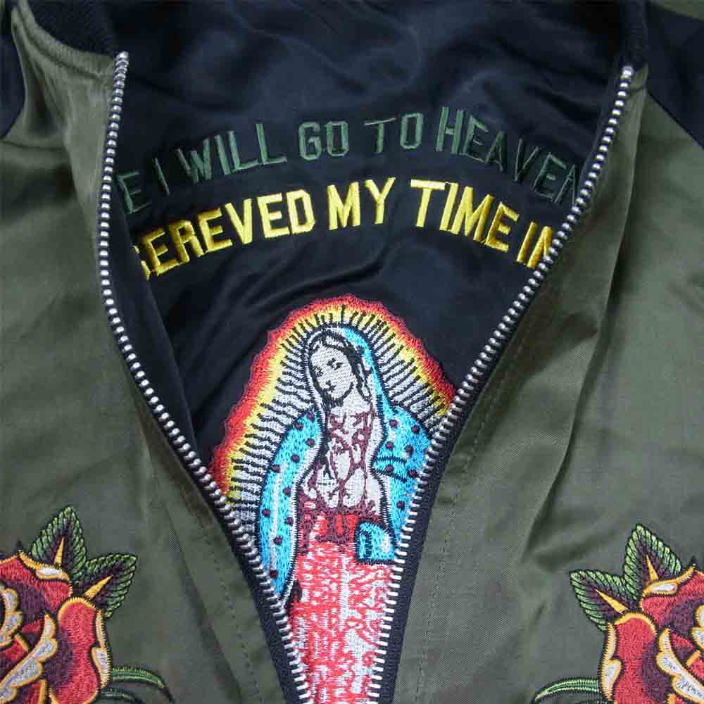 CRIMIE クライミー C1K1-JK01 REVERSIBLE SOUVENIR JACKET マリア リバーシブル スーベニア ジャケット スカジャン カーキ系 S【中古】