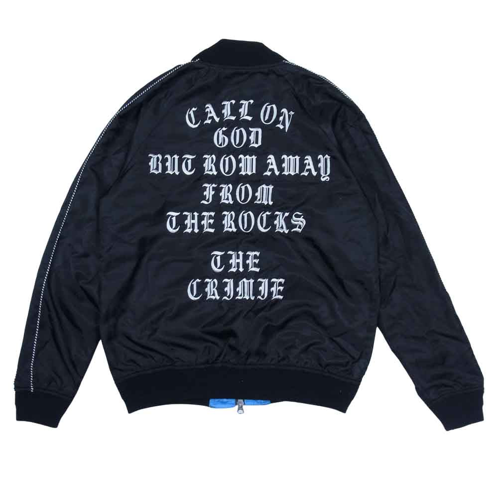 CRIMIE クライミー リバーシブル 鳥 刺繍 スカジャン ブルゾン 黒×水色