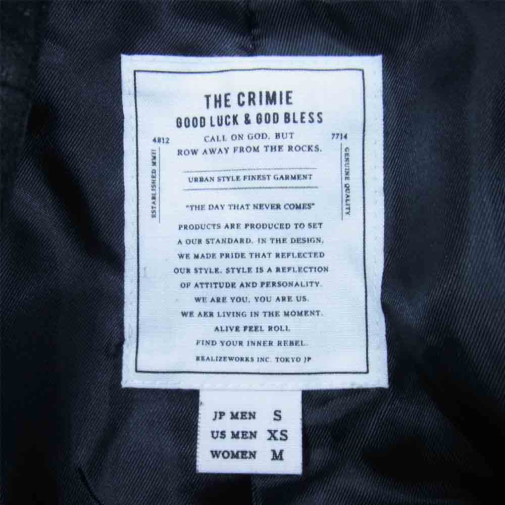 CRIMIE クライミー C1K1-JK10 SUEDE LEATHER CARDIGAN スエード レザー カーディガン ブラック系 S【中古】