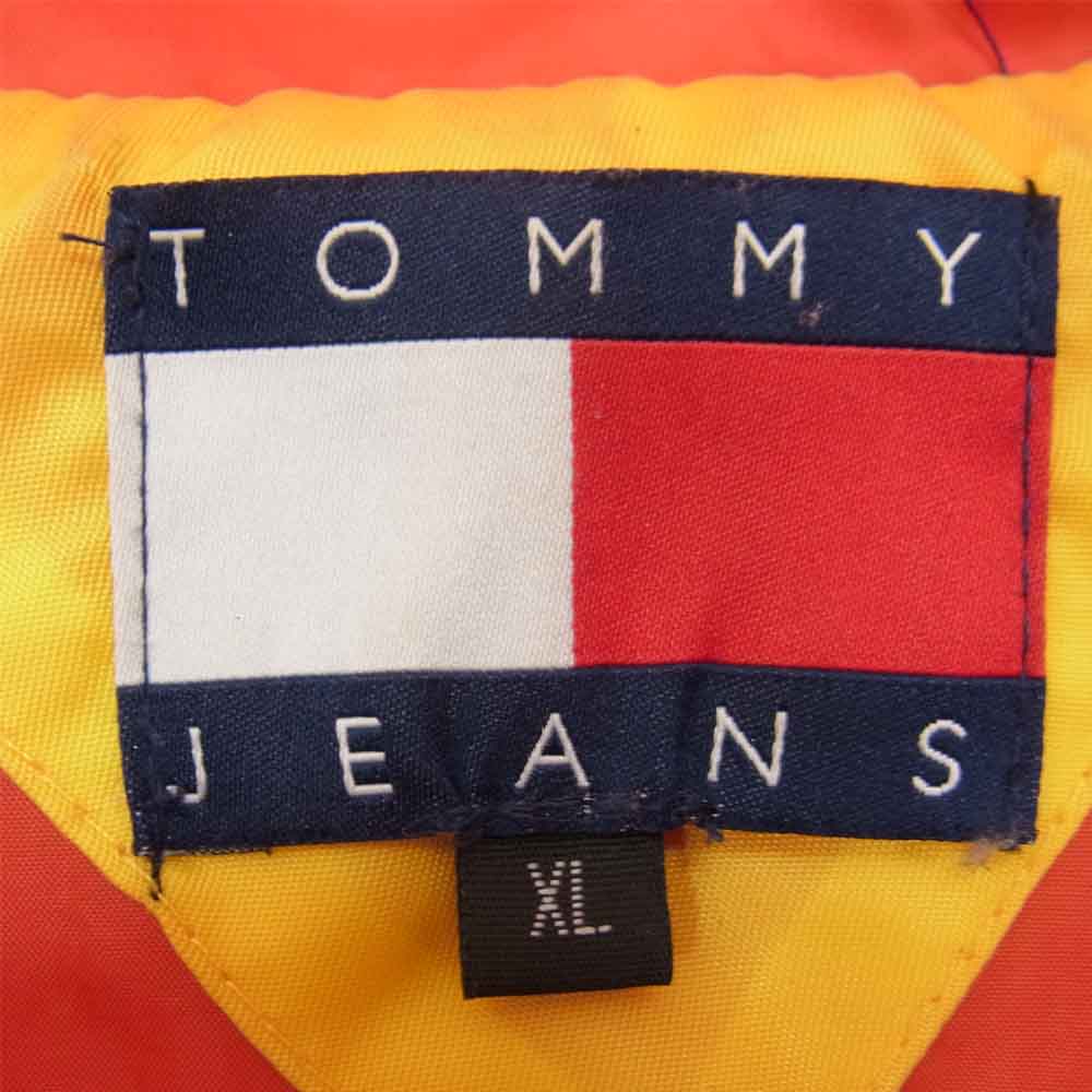 TOMMY HILFIGER トミーヒルフィガー TOMMY JEANS トミージーンズ アノラック ナイロン プルオーバー パーカ  イエロー系 XL【中古】